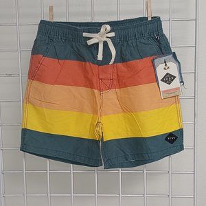 Critical Slide Society Men's Beach Shorts- Sunset Trunk - Teal